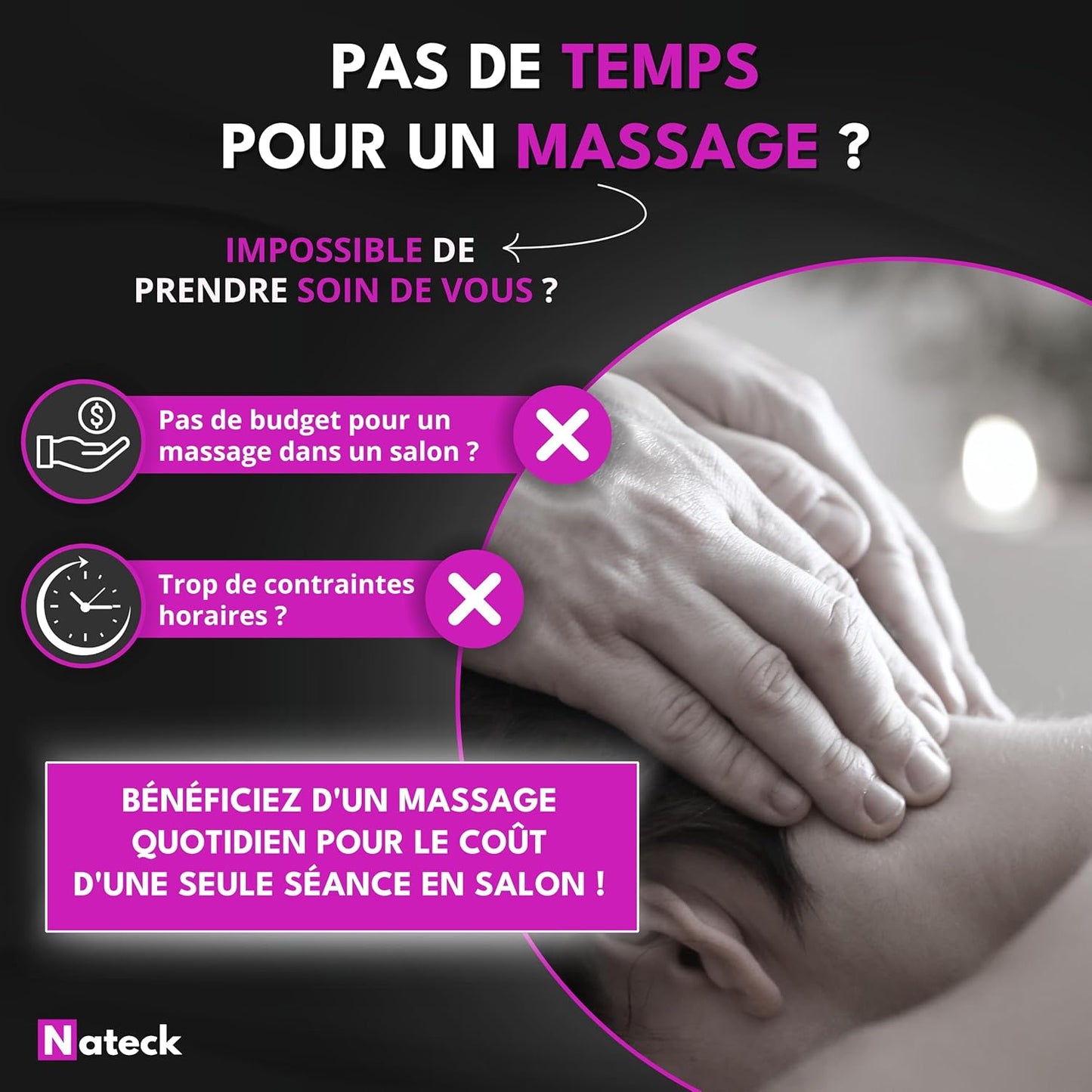 Masseur Cervical Chauffant Shiatsu | Coussin Electrique  De Massage Relaxation Intense Des Douleurs Cervicales, Collier Massant Nuque Et Cou, Ideal Cadeau Homme Et Femme