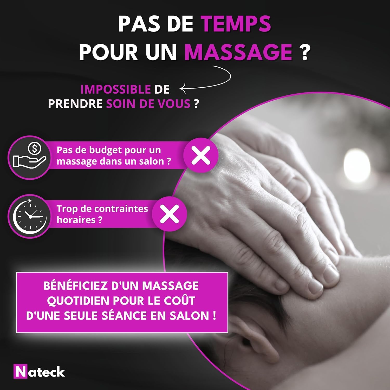 Masseur Cervical Chauffant Shiatsu | Coussin Electrique  De Massage Relaxation Intense Des Douleurs Cervicales, Collier Massant Nuque Et Cou, Ideal Cadeau Homme Et Femme